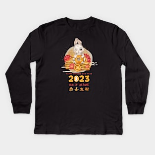 Happy Chinese New Year 2023 Year Of The Rabbit Kids Long Sleeve T-Shirt